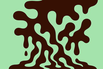 Melting Chocolate Mint Drip Background: Abstract Food Pattern & Dessert Texture