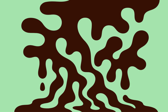 Melting Chocolate Mint Drip Background: Abstract Food Pattern & Dessert Texture