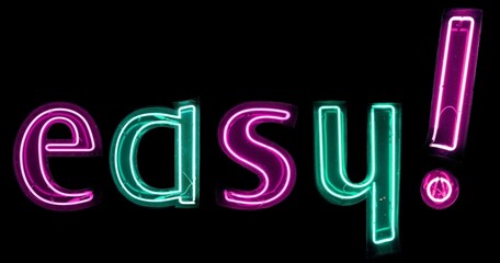 easy! néons verts et roses