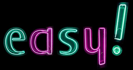 easy! néons roses et verts
