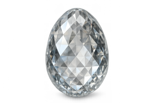 Faceted crystal egg symbolizing luxury wealth and preciousness