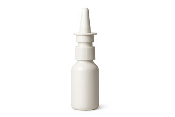 White nasal spray bottle for allergy relief