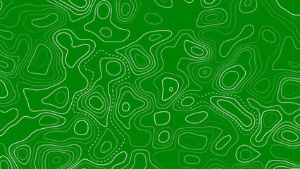 Weather Map Background. Vector Seamless Pattern with Contour Lines. Abstract Linear Topographic Texture