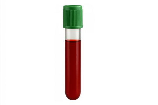 Blood test tube sample for medical analysis