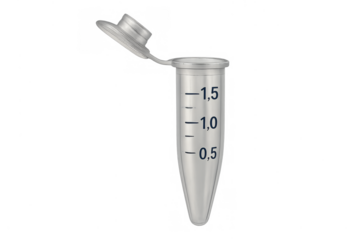 Microcentrifuge tube with open cap for laboratory research