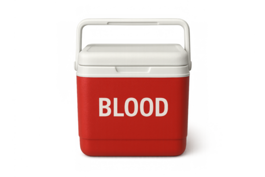 Blood cooler box for medical transport and donation