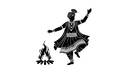 silhouette of a dancing girl