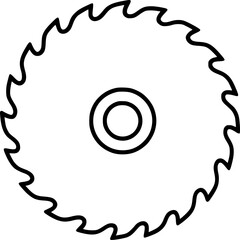 Circular saw blade sign, symbol, vector, art