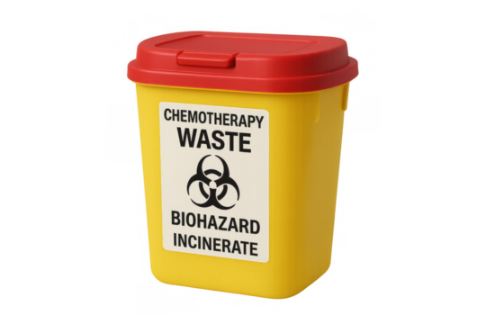 Chemotherapy waste biohazard incinerate disposal container