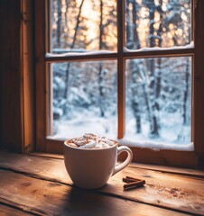 Warm Winter Morning With Coffee by the Window