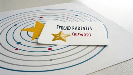Radiating Star Concept with Text Instruction for Educational Purpose