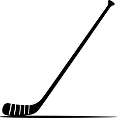 hockey stick silhouette vector illustration