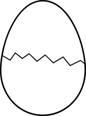 Cracked Eggshell Outline