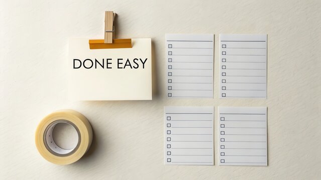 Simple Task Management with Sticky Notes and Checklist for Productivity