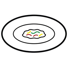 Sauce or Light Food on a Plate