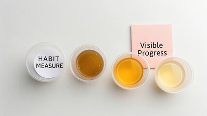 Visual Representation of Habit Measurement and Visible Progress in Life