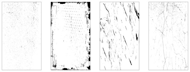 Grunge Urban wall distressed Texture Backgrounds set. Vector illustration