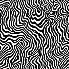 Black and white abstract wavy line pattern background vector illustration