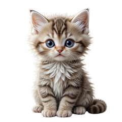 Fototapeta premium british kitten on white background