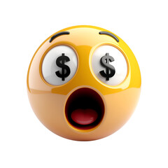 Monetary Surprise Emoji: A vivid and expressive emoji, embodying surprise and fascination with currency, conveys excitement.