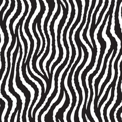 Black and white wavy zebra stripe pattern seamless texture stripes