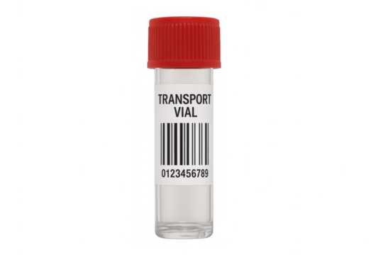 Medical transport vial for clinical specimen testing