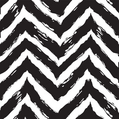 Black Brush Stroke Chevron Pattern Repeating Texture abstract background