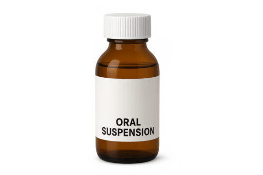 Oral suspension medicine bottle transparent background