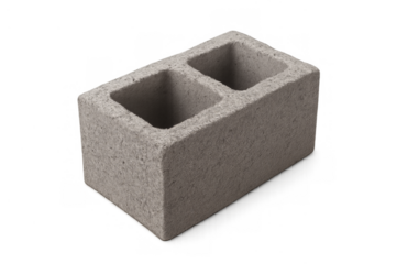 Single concrete block cinder block building material