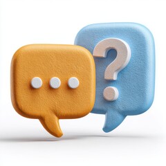 Chat bubbles with question mark