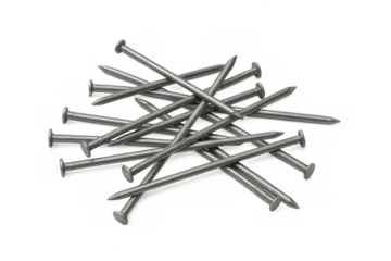 Metal nails pile for construction and carpentry