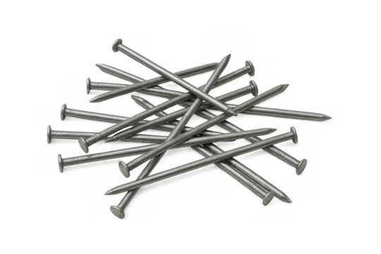Metal nails pile for construction and carpentry