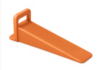 Orange plastic tile leveling system wedge tool