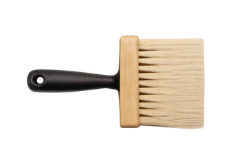 Flat painting brush with black handle for decorating