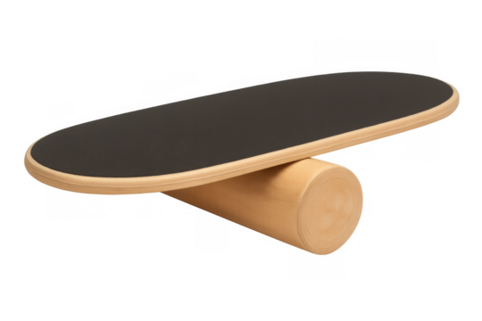 Wooden balance board for fitness exercise training