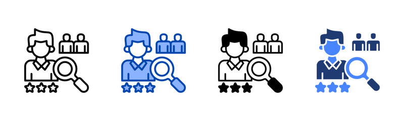Talent Acquisition icon set multiple style collection