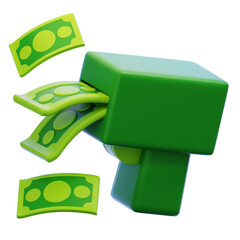 3d rendering money