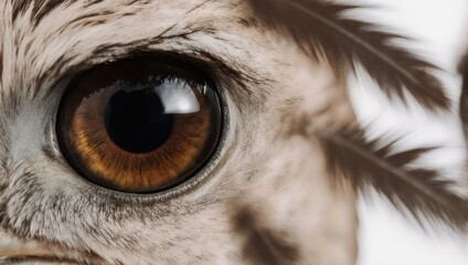 Intense Gaze - Close-up of a Captivating Owl Eye.