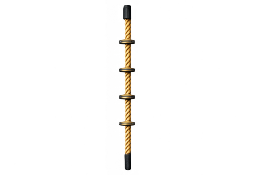 Gym climbing rope with knot for physical education