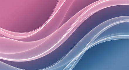 Abstract flowing wavy lines with pink and blue gradient background