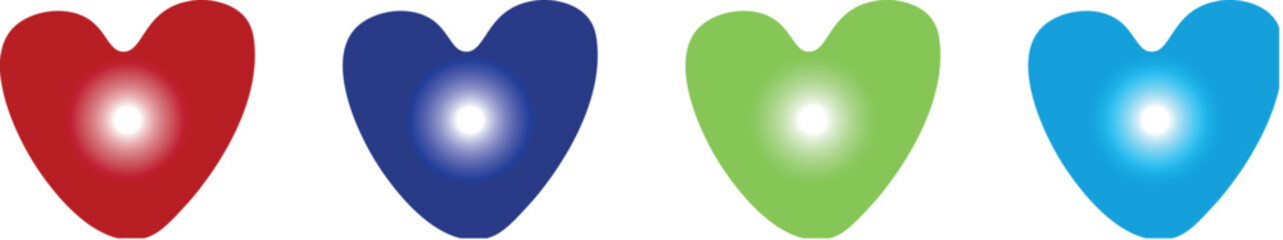 Street Art Inspired Graffiti Vector Bundle – Bright Spray Paint Symbols Including Heart Silhouettes on a Gradiant Colour Vector