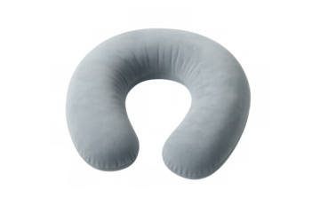 Gray neck travel pillow providing comfort for rest