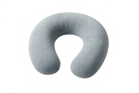 Gray neck travel pillow providing comfort for rest