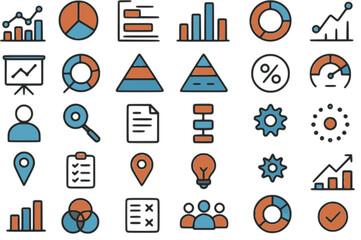 Infographics Vector Icon Pack &ndash; Data, Chart, Graph, Statistics, Business, Analytics, Presentation Design