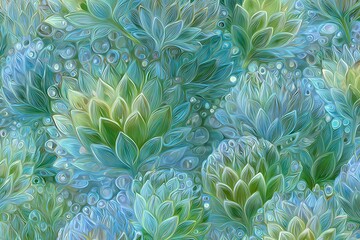 Abstract Floral Pattern Nature Inspired Decoration Modern Artistic Background Design Artwork