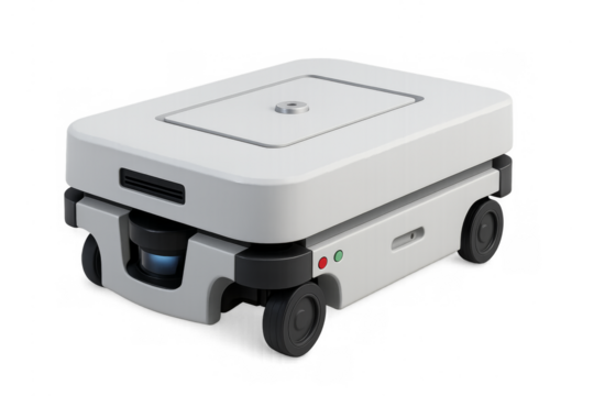 Autonomous mobile robot transporting goods in smart warehouse