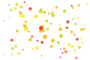 Colorful Circular Pattern with Yellow Red and Green Bubbles Background