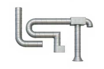 Industrial ventilation system metal ducts for hvac engineering