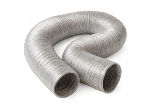 Flexible corrugated aluminum dryer exhaust air vent duct