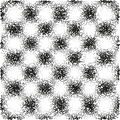 Abstract vector background with seamless dot pattern, silver snowflake illustration, and winter holiday star decoration